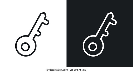 Icono blanco y negro clave.