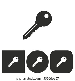 Key - black and white icons. Vector illustration.