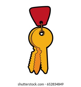 key with blank tag icon image 