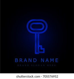Key blue chromium metallic logo