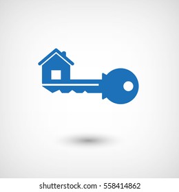 key - blue  vector icon