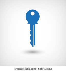 Key -  blue vector icon