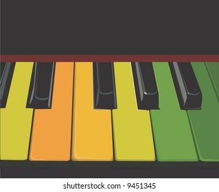  a key board buttons in the piano	