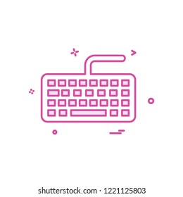Key board icon design vector