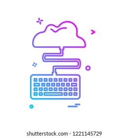 Key board icon design vector