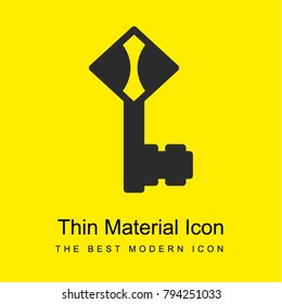 Key bright yellow material minimal icon or logo design