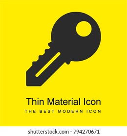 Key bright yellow material minimal icon or logo design