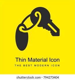 Key bright yellow material minimal icon or logo design