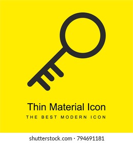Key bright yellow material minimal icon or logo design