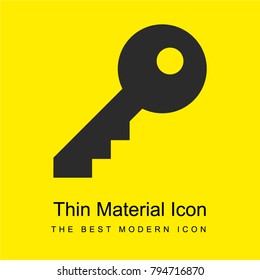 Key bright yellow material minimal icon or logo design