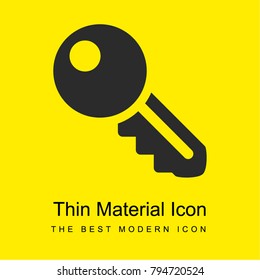 Key bright yellow material minimal icon or logo design
