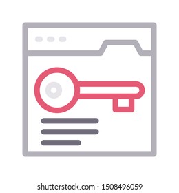 key browser thin line vector icon