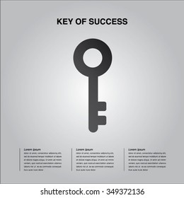 Key Business Success Icon Vector Illustrate