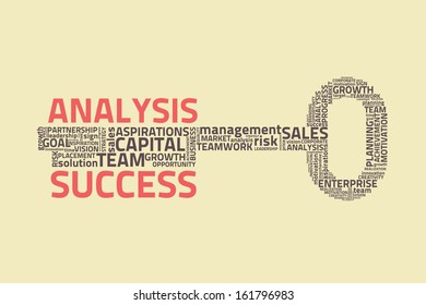 key with business words, eps10 vector concept