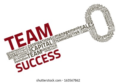 key with business words, eps10 vector concept