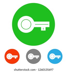 Key button. Password symbol. Icon set. Vector.
