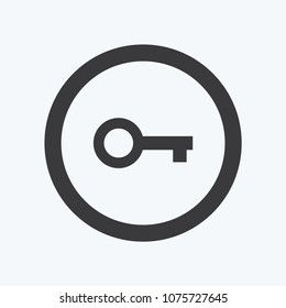 Key button vector icon