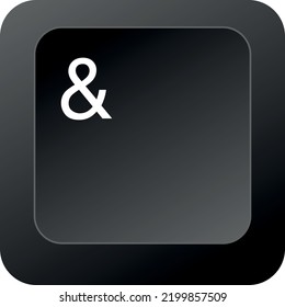 And key, button vector image