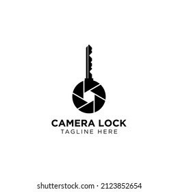 Plantilla de diseño del logotipo de la lente de la cámara principal