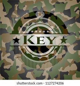 Key camouflaged emblem
