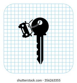 Key car - black  vector icon