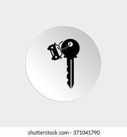 Key car  - black vector icon