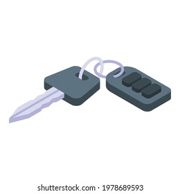 Key car buying icon. Isometric of Key car buying vector icon for web design isolated on white background