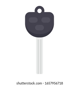 Key for car door flat illustration. Vector Key for car door in flat style isolated on white background. Element for web, game and advertising