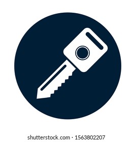 key car flat style icon vector illustration design