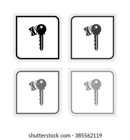 Key car -  grayscale vector icon