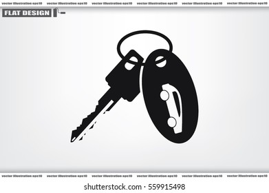 key car icon vector illustration.