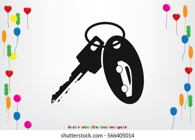 key car icon vector illustration.