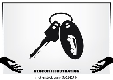 key car icon vector illustration EPS 10