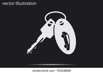 key car icon vector illustration.