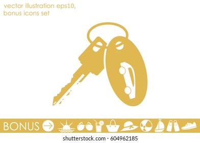 key car icon vector illustration EPS 10