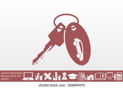 key car icon vector illustration EPS 10