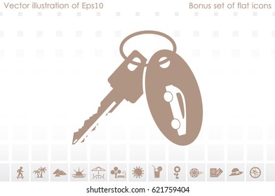 key car icon vector illustration EPS 10