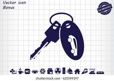 key car icon vector illustration EPS 10