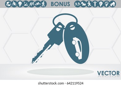 key car icon vector illustration EPS 10