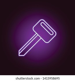 key car outline icon in neon style. Elements of car repair illustration in neon style icon. Signs and symbols can be used for web, logo, mobile app, UI, UX