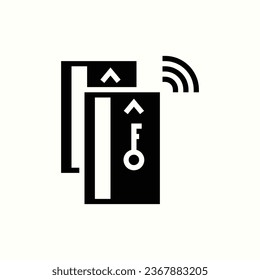 key card black icon, isolated icon in light background, perfect for website, blog, logo, graphic design, social media, UI, mobile app