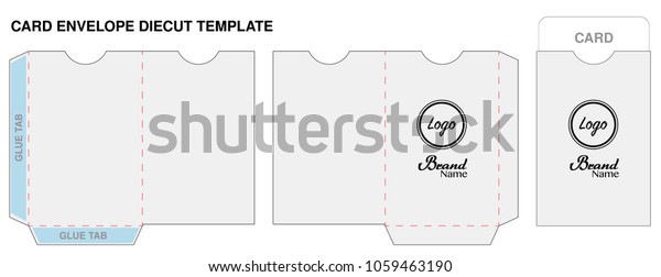 Download Key Card Envelope Diecut Template Mockup Stock Vector (Royalty Free) 1059463190