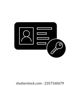 Diseño de icono de tarjeta de clave. aislado de fondo blanco. ilustración vectorial