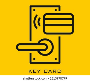 Key Card Icon Signs