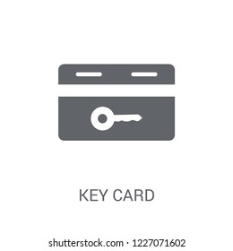Key card icon. Trendy Key card logo concept on white background from Smarthome collection. Suitable for use on web apps, mobile apps and print media.