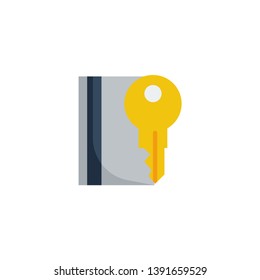 key card icon vector illustration