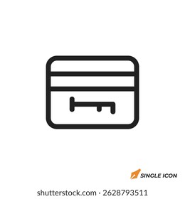 key card icon vector illustration. key card symbol isolated on white background