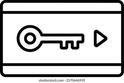 Key Card vector icon. Can be used for printing, mobile and web applications.