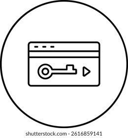 Key Card vector icon. Can be used for printing, mobile and web applications.