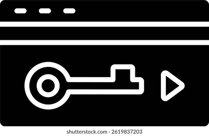 Key Card vector icon. Can be used for printing, mobile and web applications.